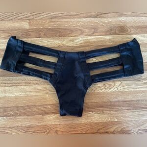 Black cutout rave bottoms size S